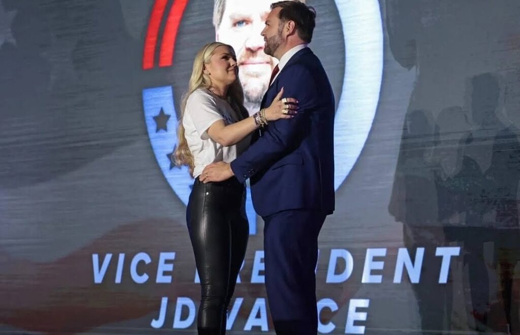 JD Vance & Erika Kirk In Turning Point USA Tribute