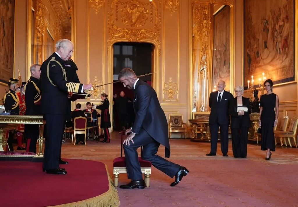 David Beckham has been knighted by King Charles III