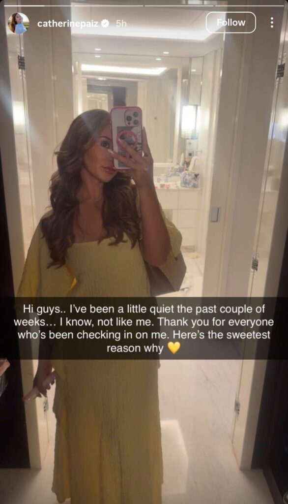 Catherine Paiz Announced Pregnant Source Catherine Paiz / Instagram