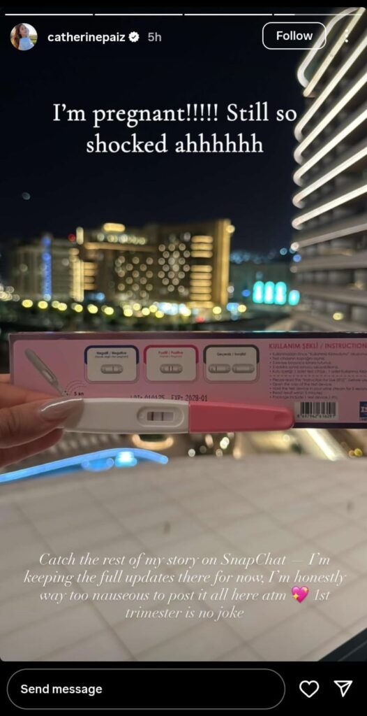 Catherine Paiz Announced Pregnant